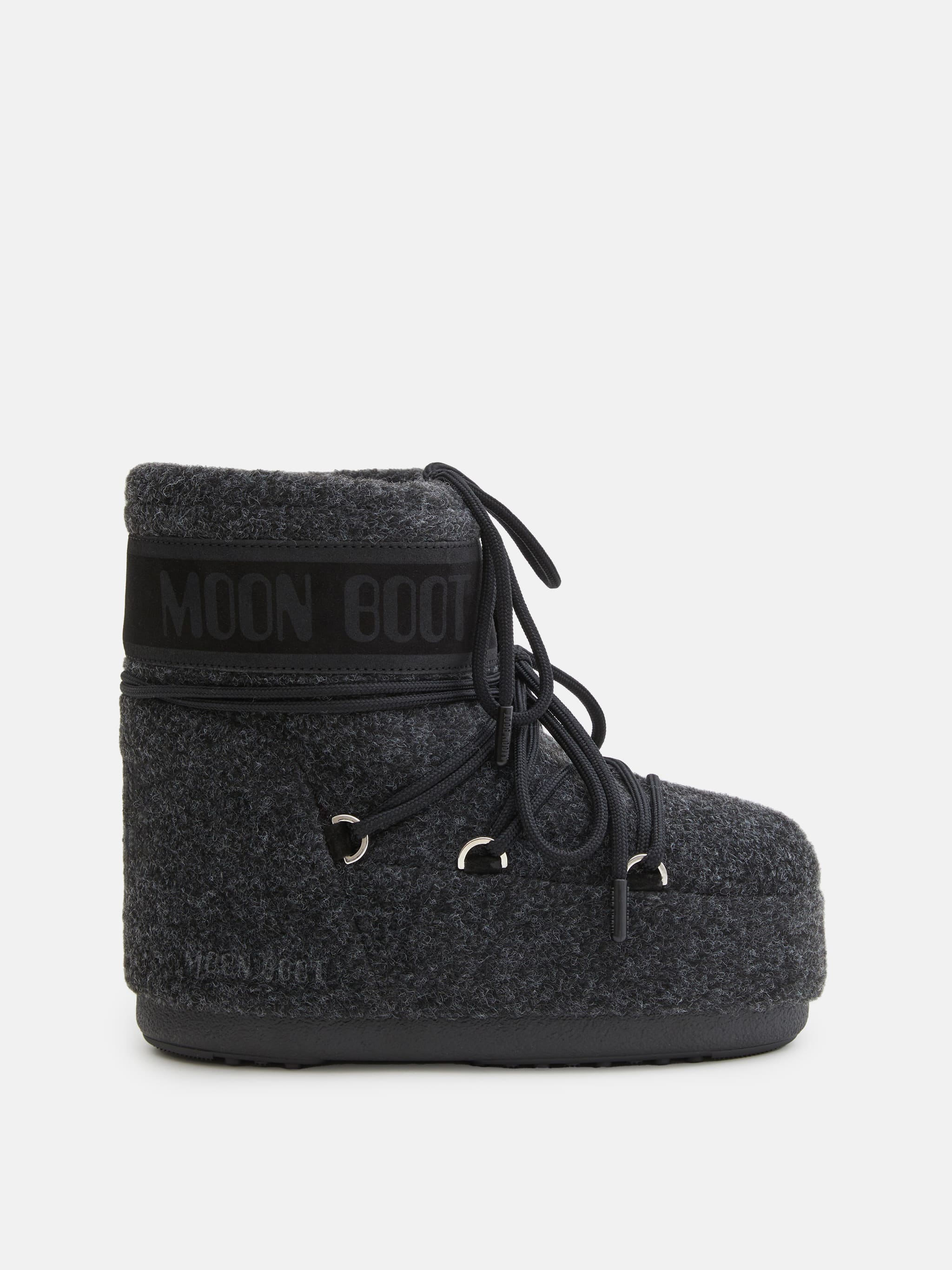 ICON LOW BLACK FELT BOOTS image number 0