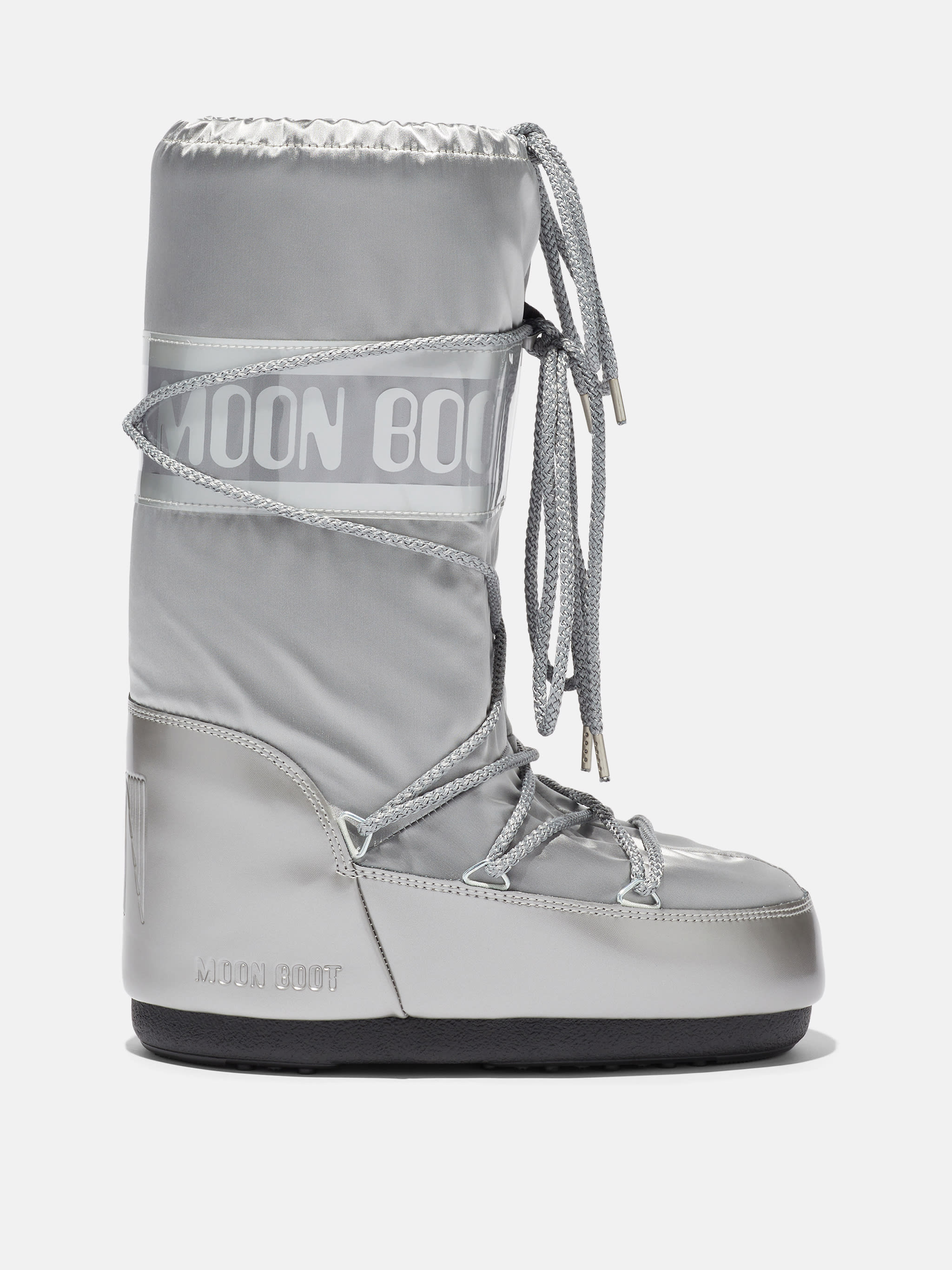 ICON GLANCE SILBER SATIN STIEFEL