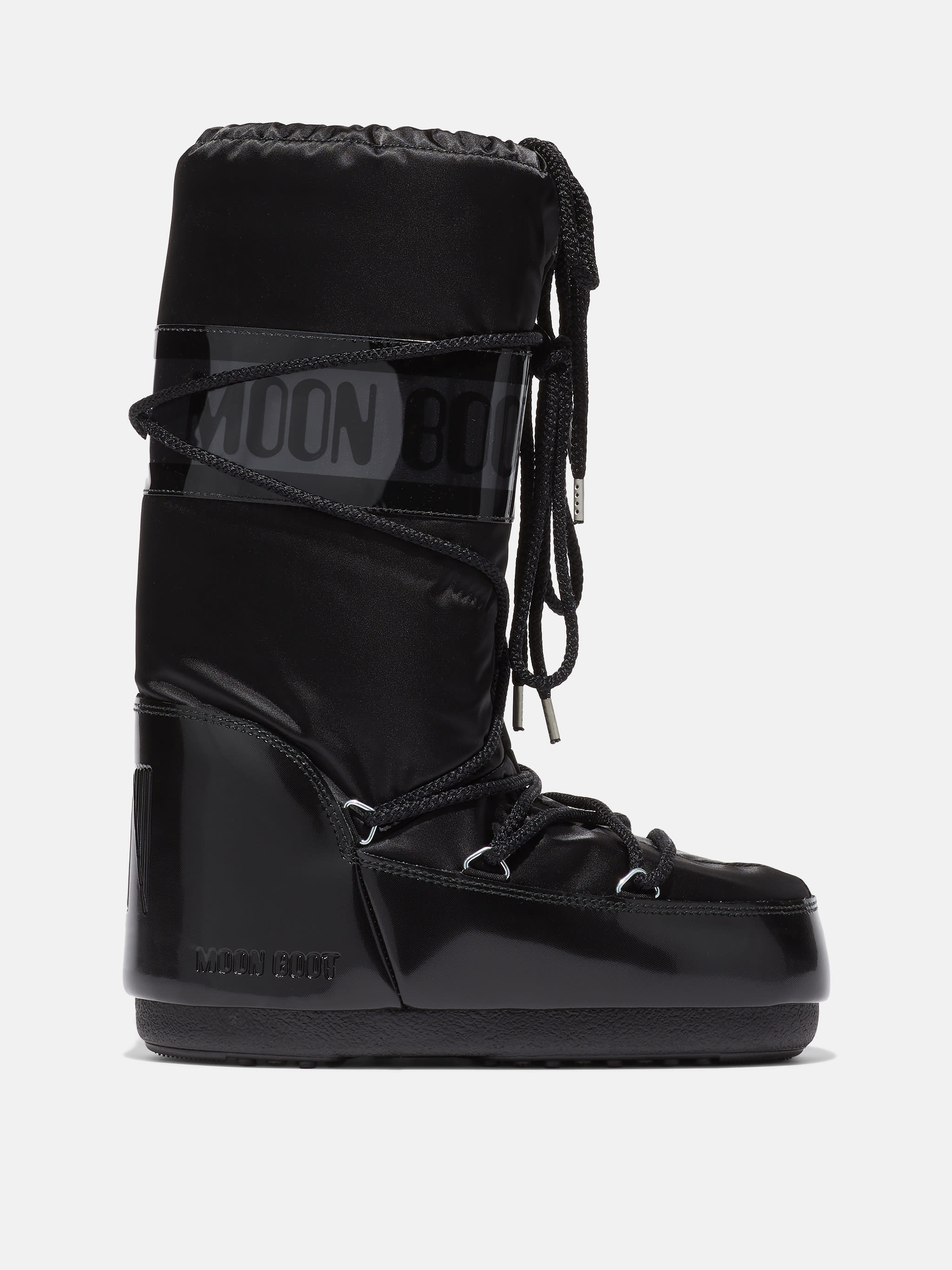 ICON GLANCE BLACK SATIN BOOTS image number 0