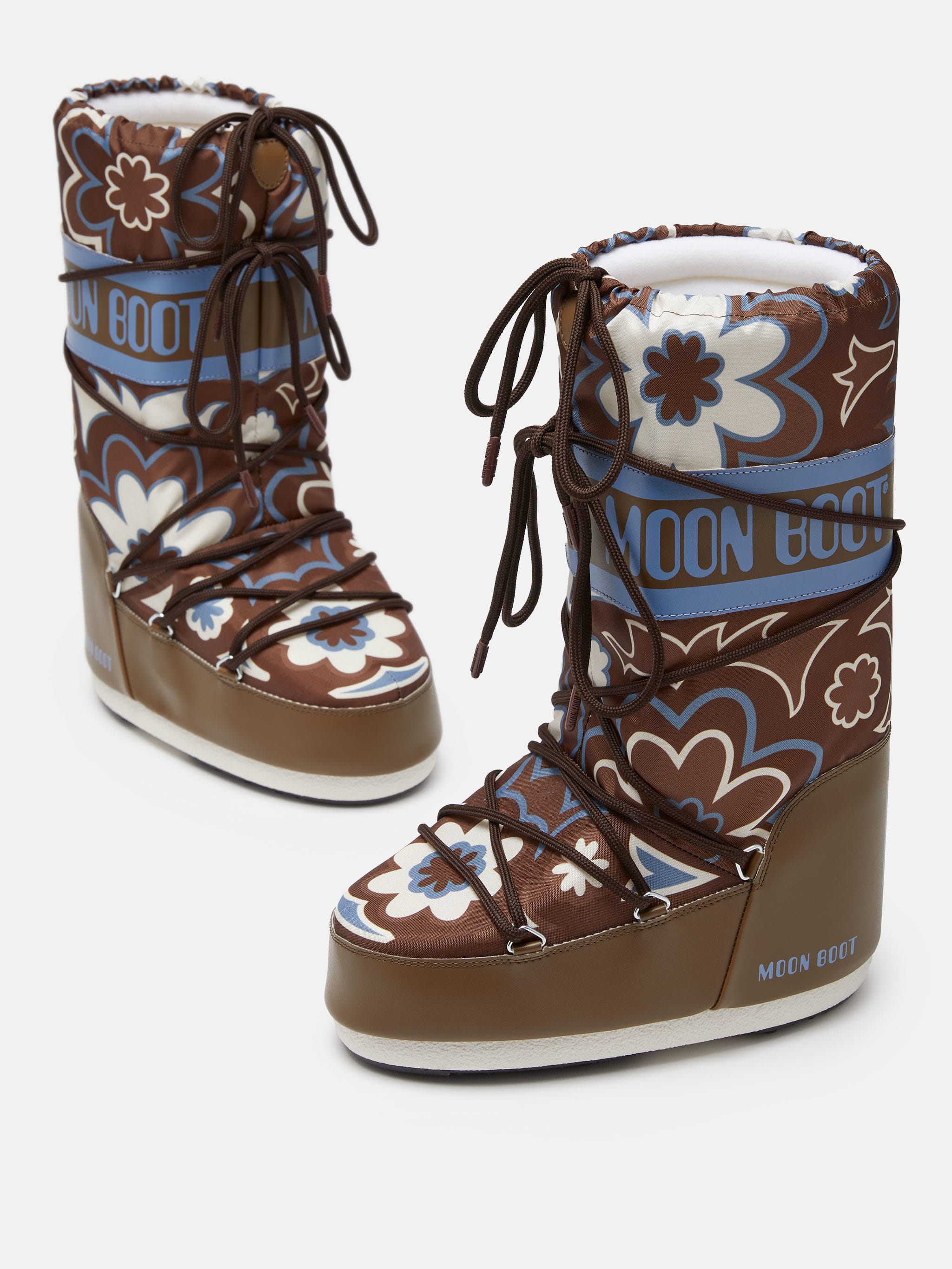 ICON FLOWER-PRINT BROWN BOOTS image number 3