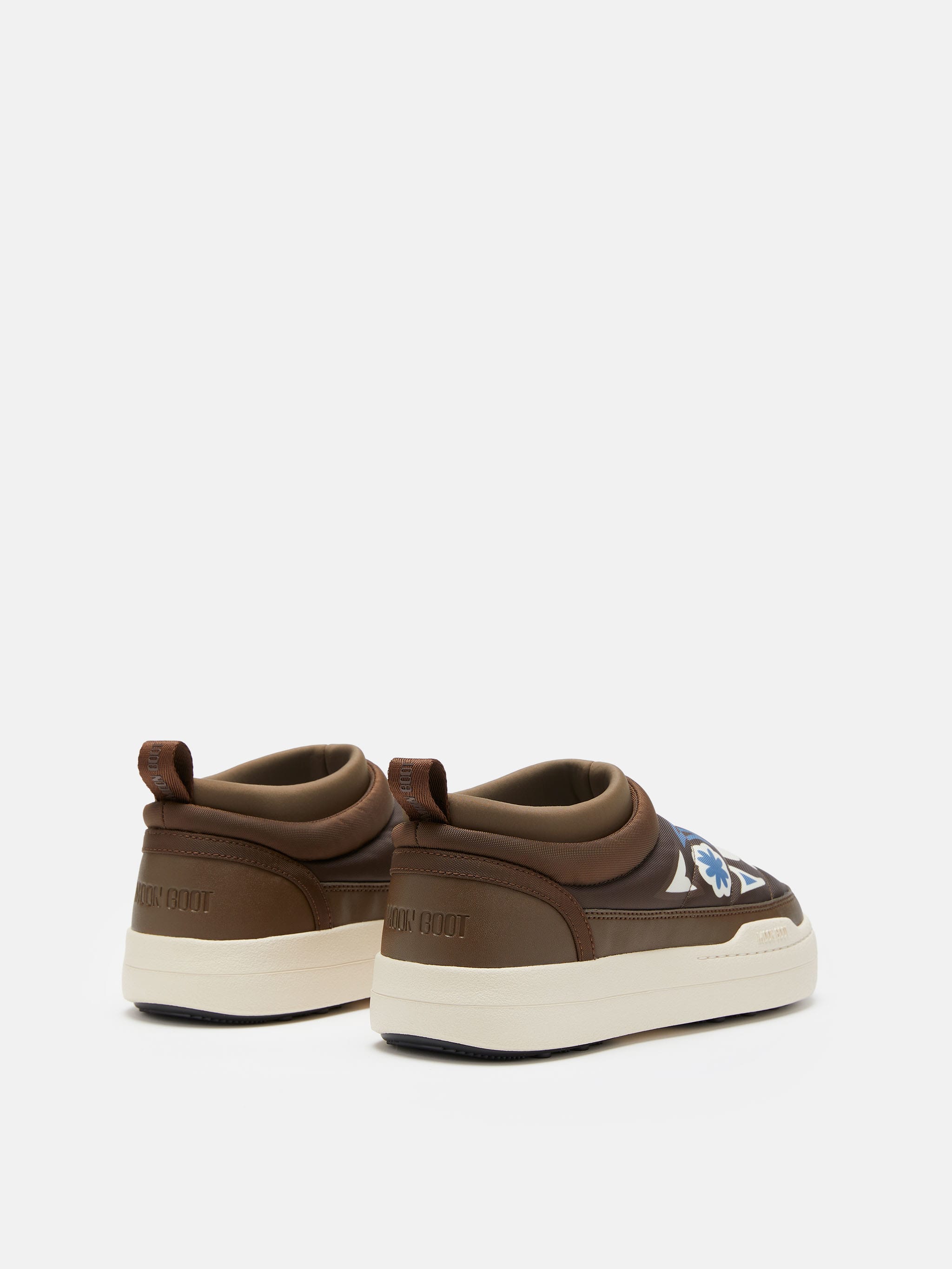 PARK SOFT FLOWER-PRINT BROWN SNEAKERS