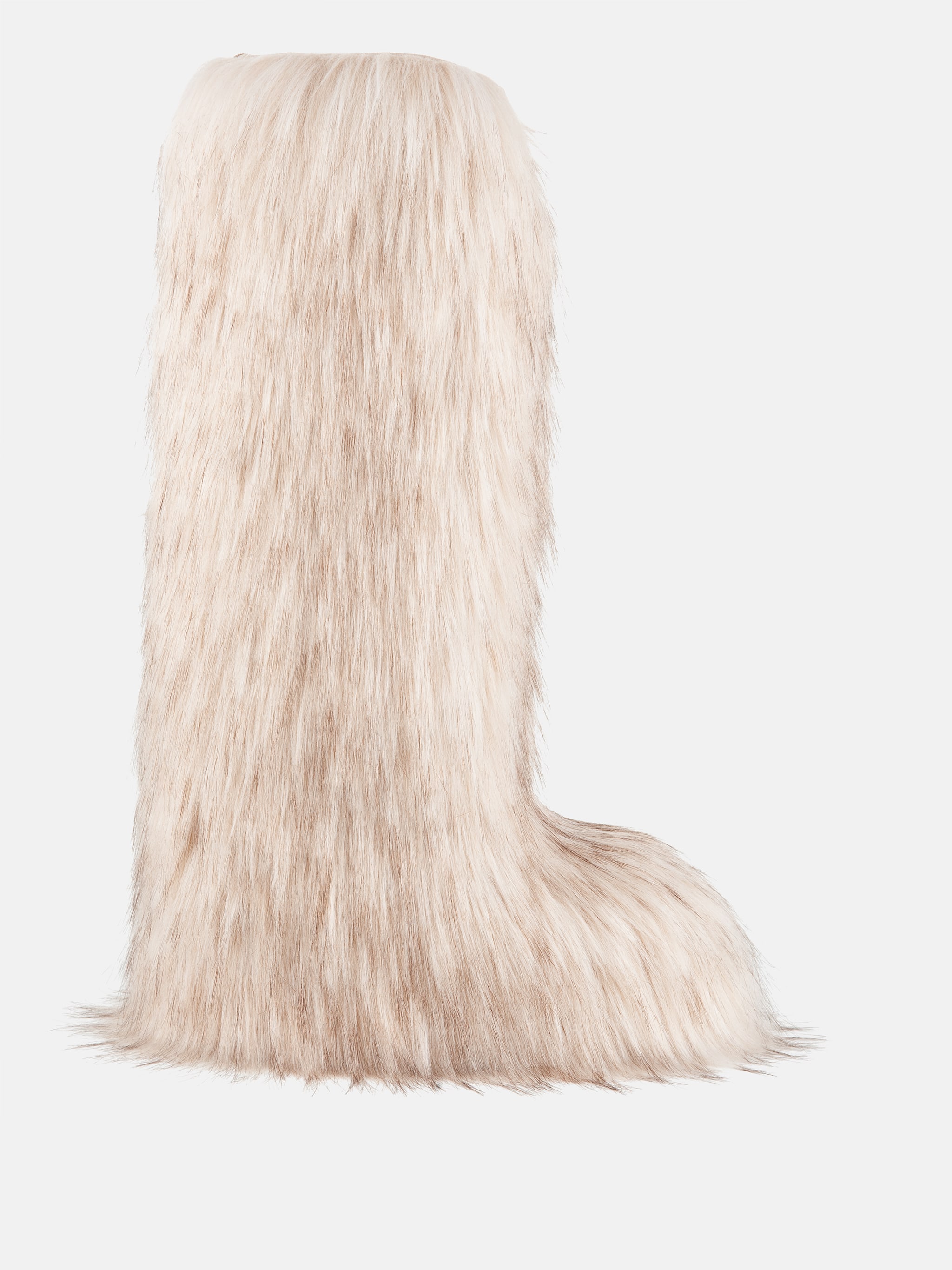 Moon Boot + Jacquemus Icon Yeti High White Faux-Fur Boots