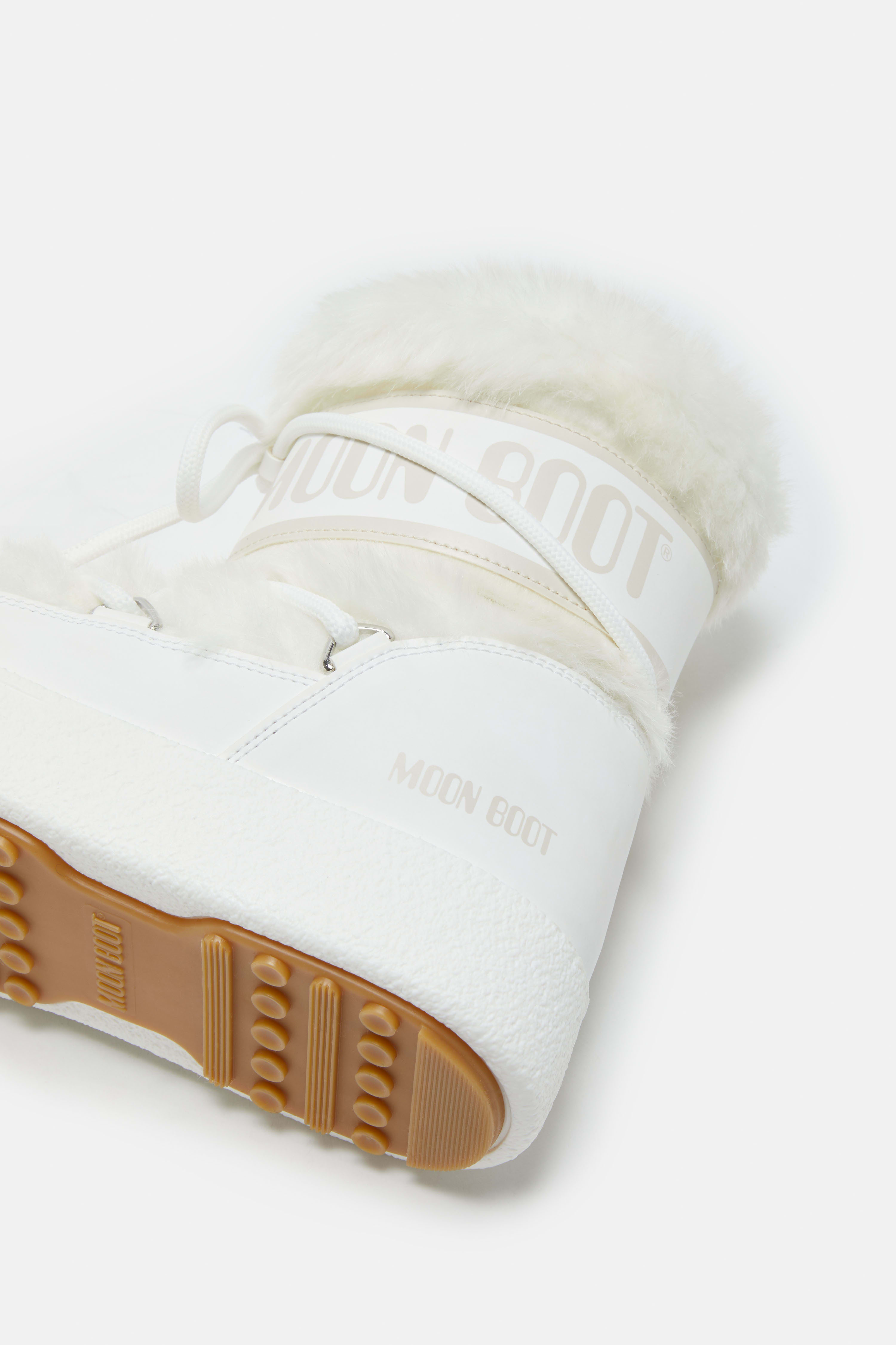 LTRACK LOW WHITE FAUX-FUR BOOTS image number 3