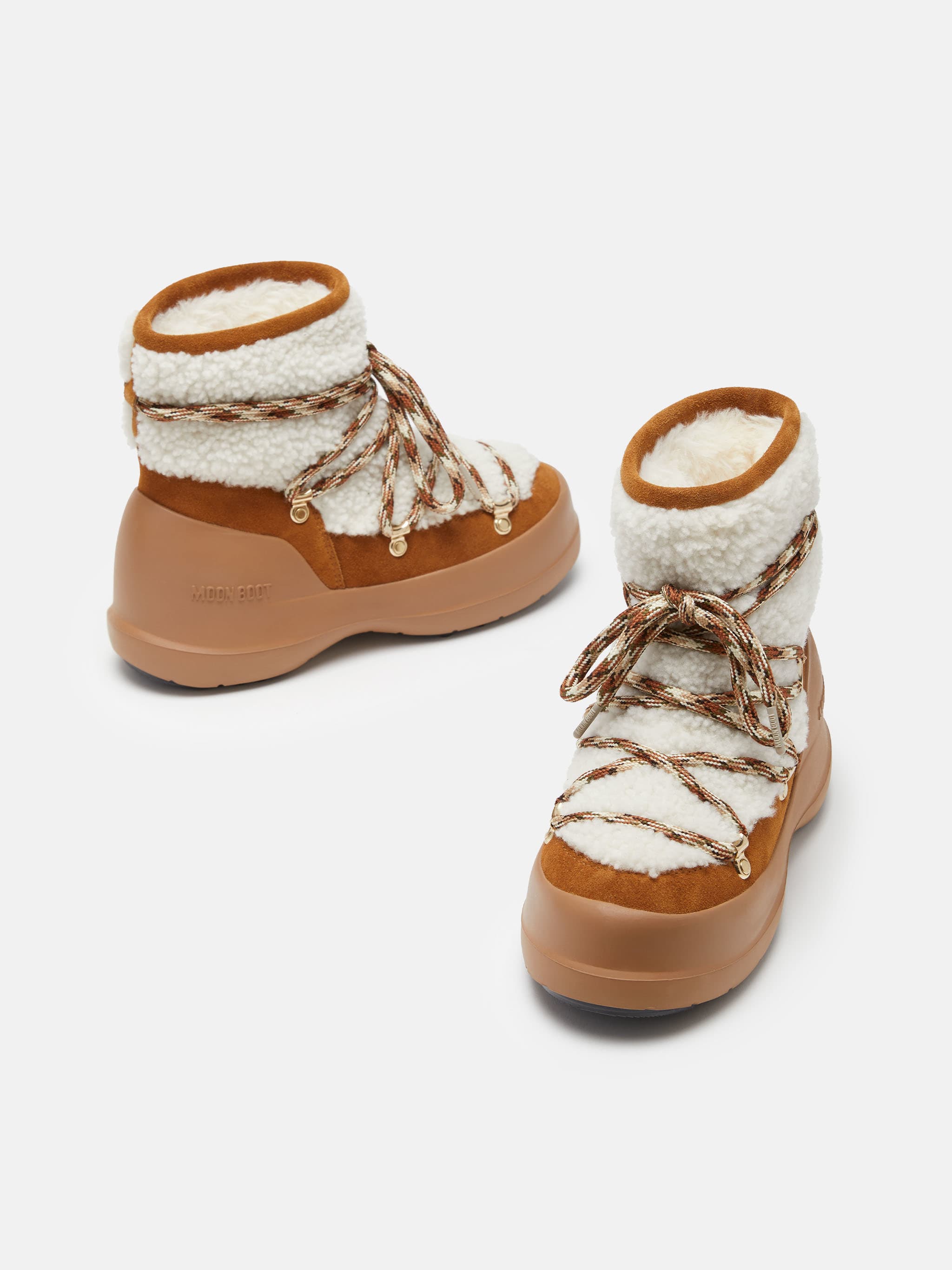 MB LUNA BOOT SHEARLING WHISKY/OFF WHITE image number 3