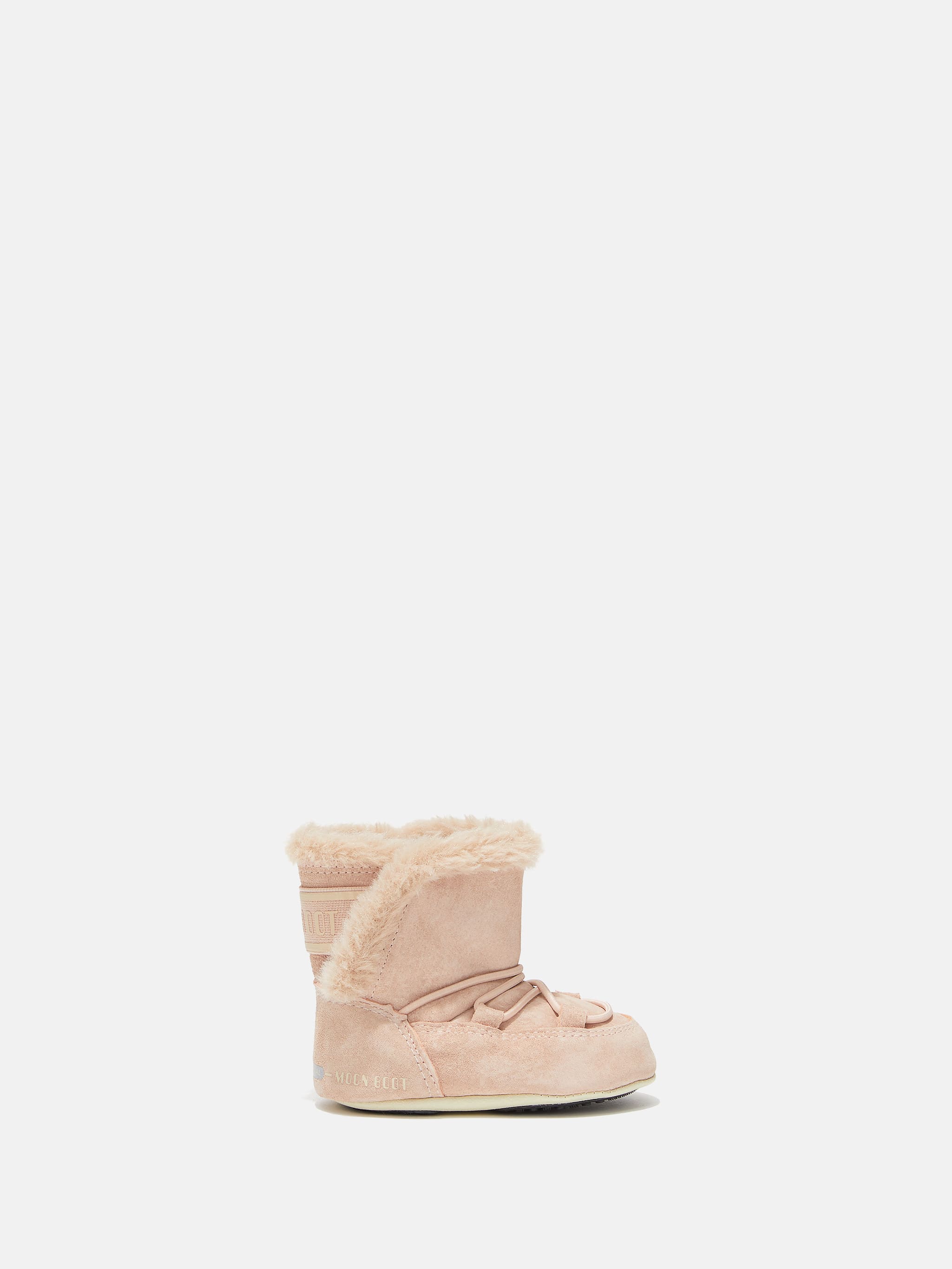 CRIB PALE-PINK SUEDE BOOTS