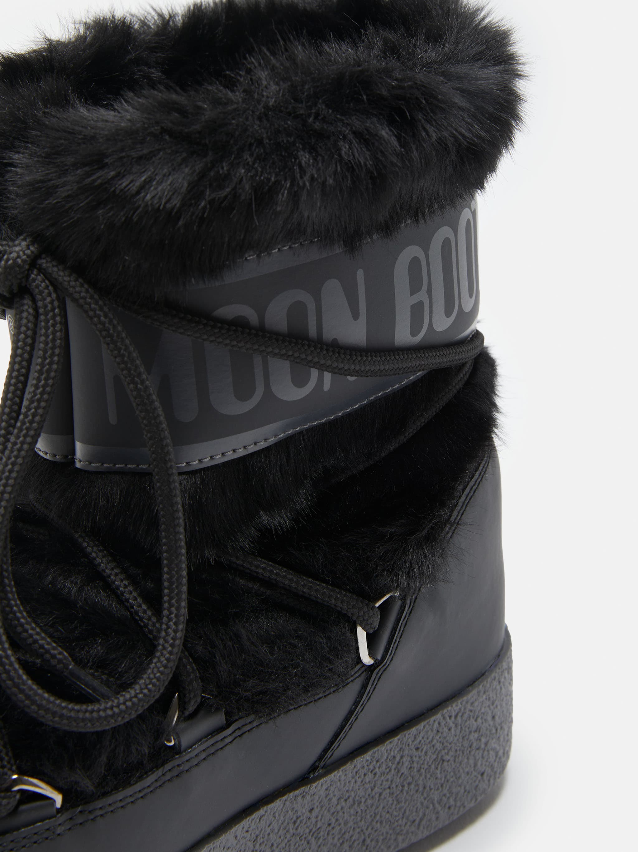 LTRACK LOW BLACK FAUX-FUR BOOTS image number 3