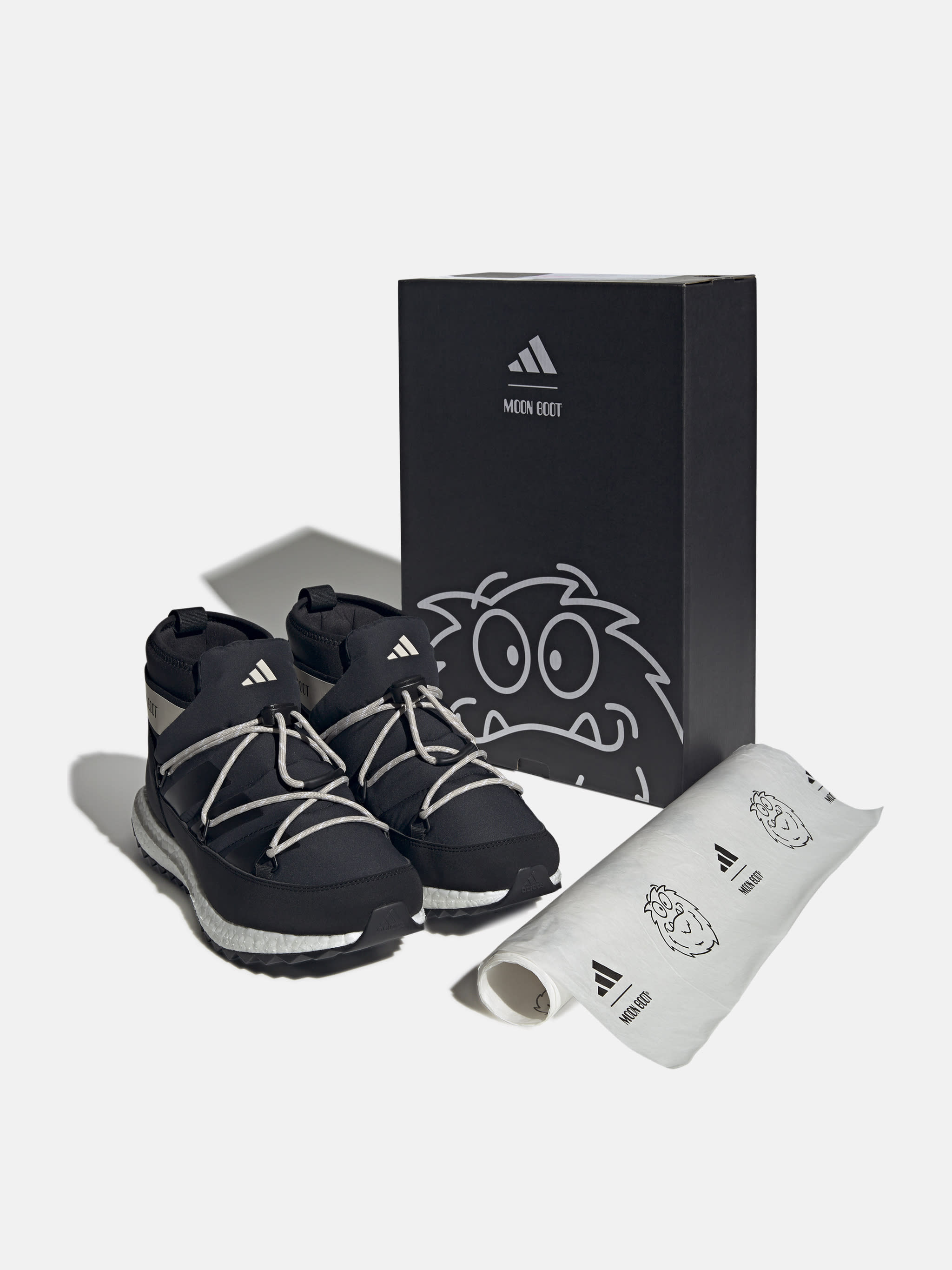 adidas x Moon Boot Moonboost Low Black Sneakers image number 6