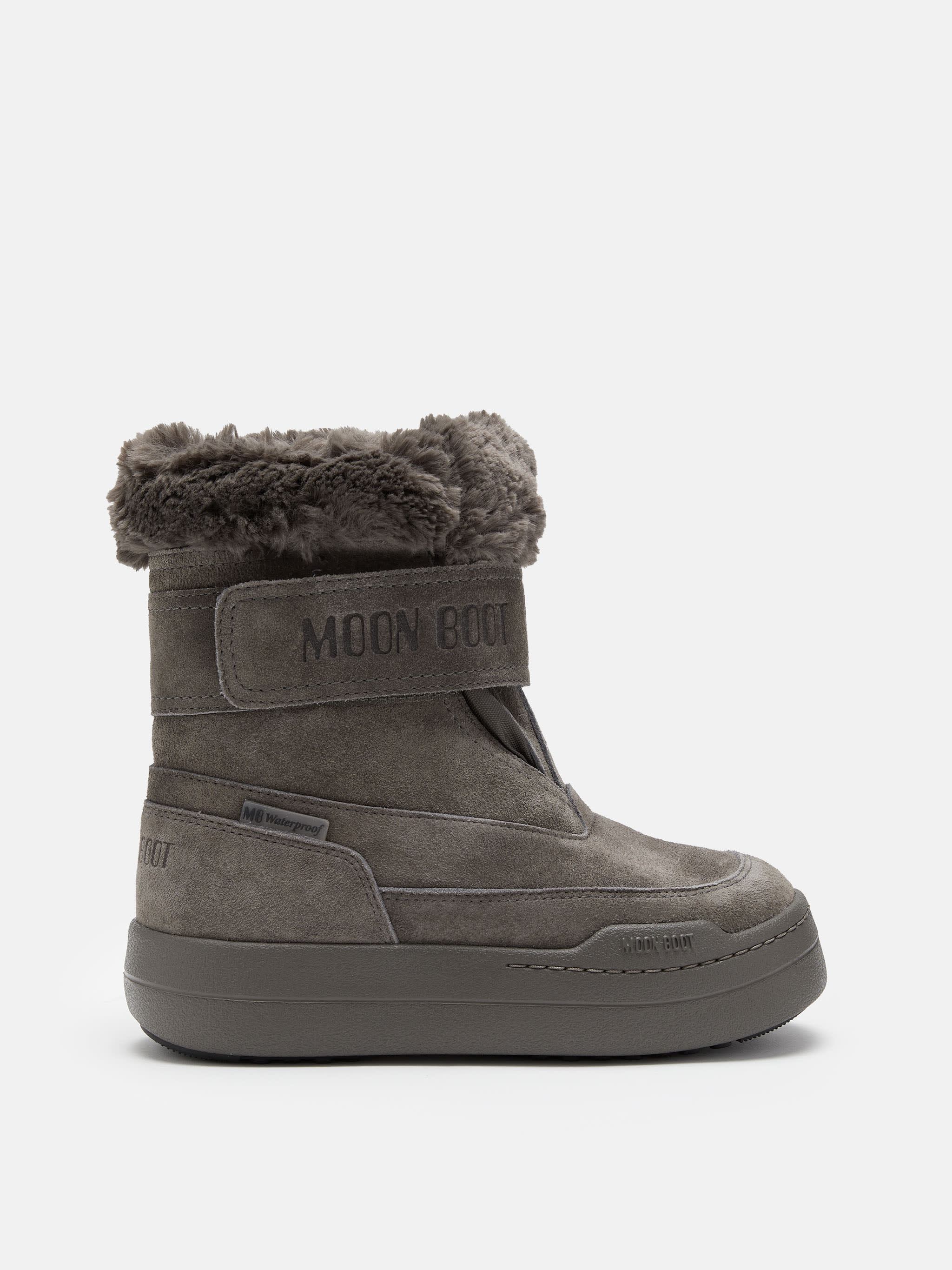 JUNIOR PARK STRAP ANTHRACITE SUEDE BOOTS image number 0