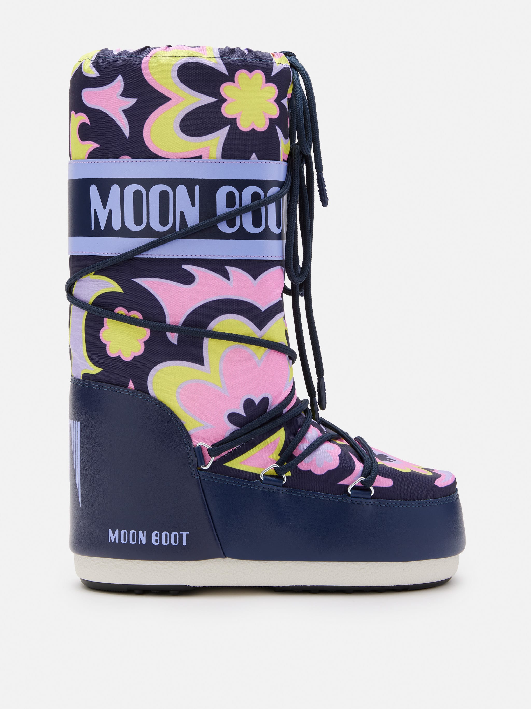 ICON FLOWER-PRINT BLUE BOOTS