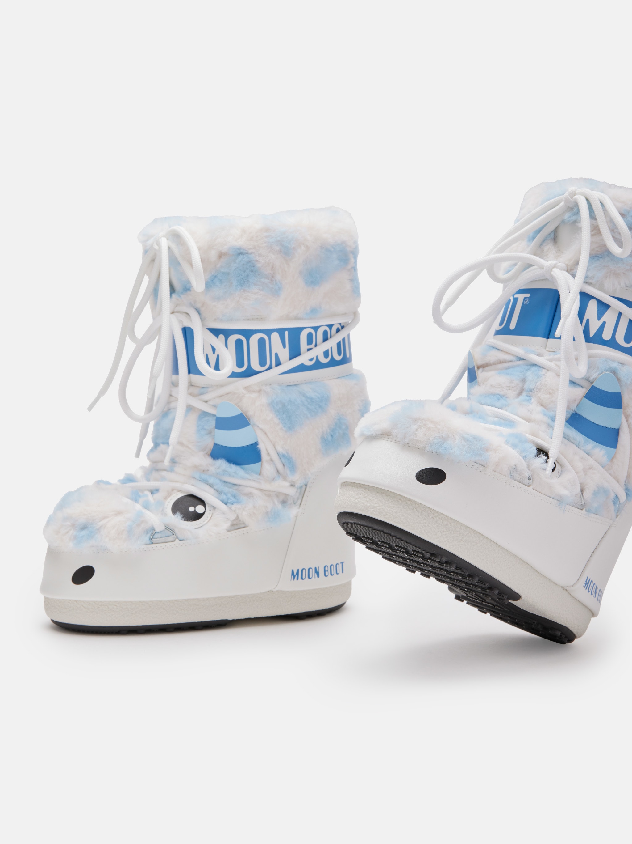 ICON JUNIOR YETI WHITE FAUX-FUR BOOTS image number 3