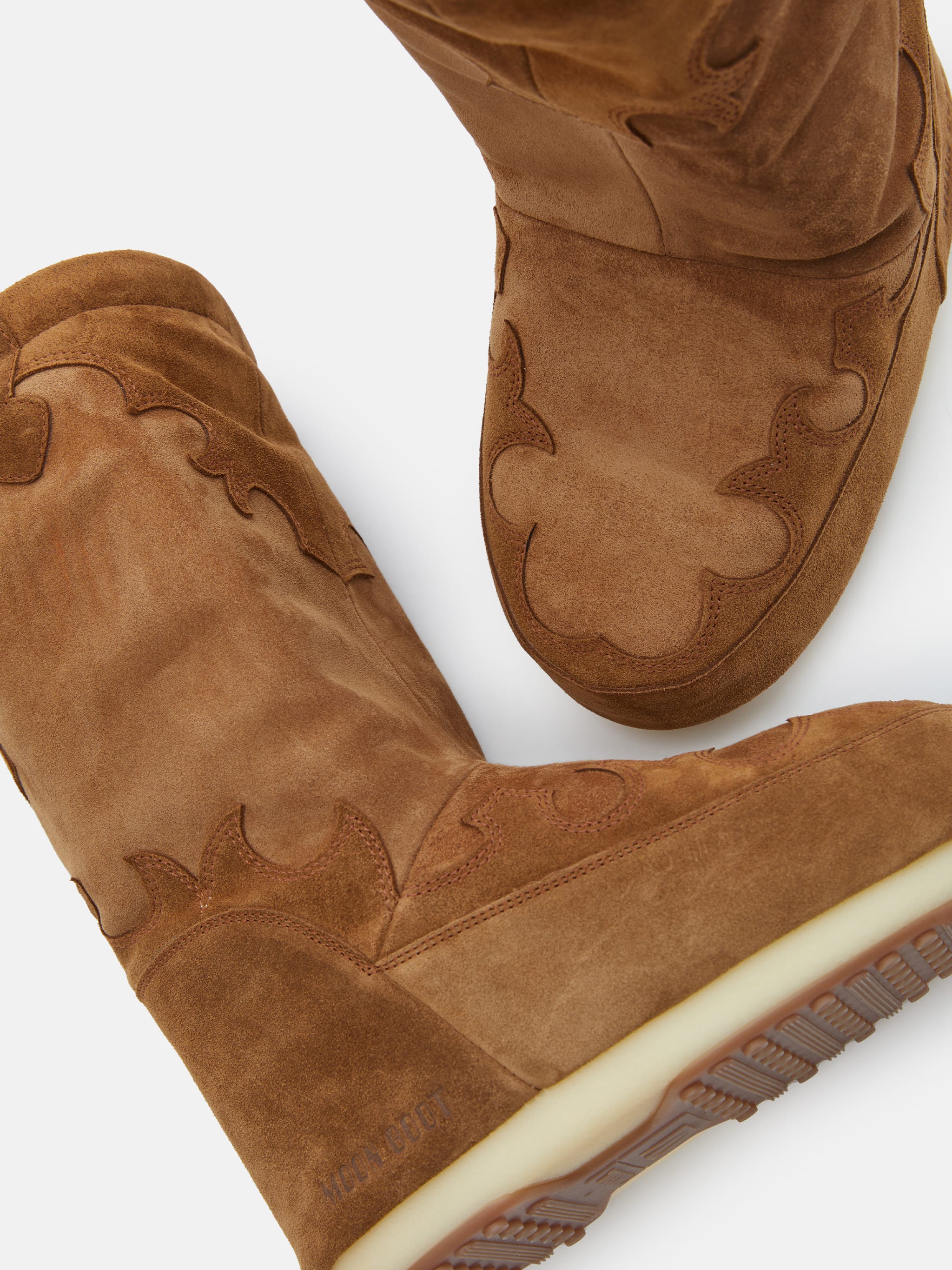 ICON SUEDE EMBROIDERY BROWN BOOTS image number 2