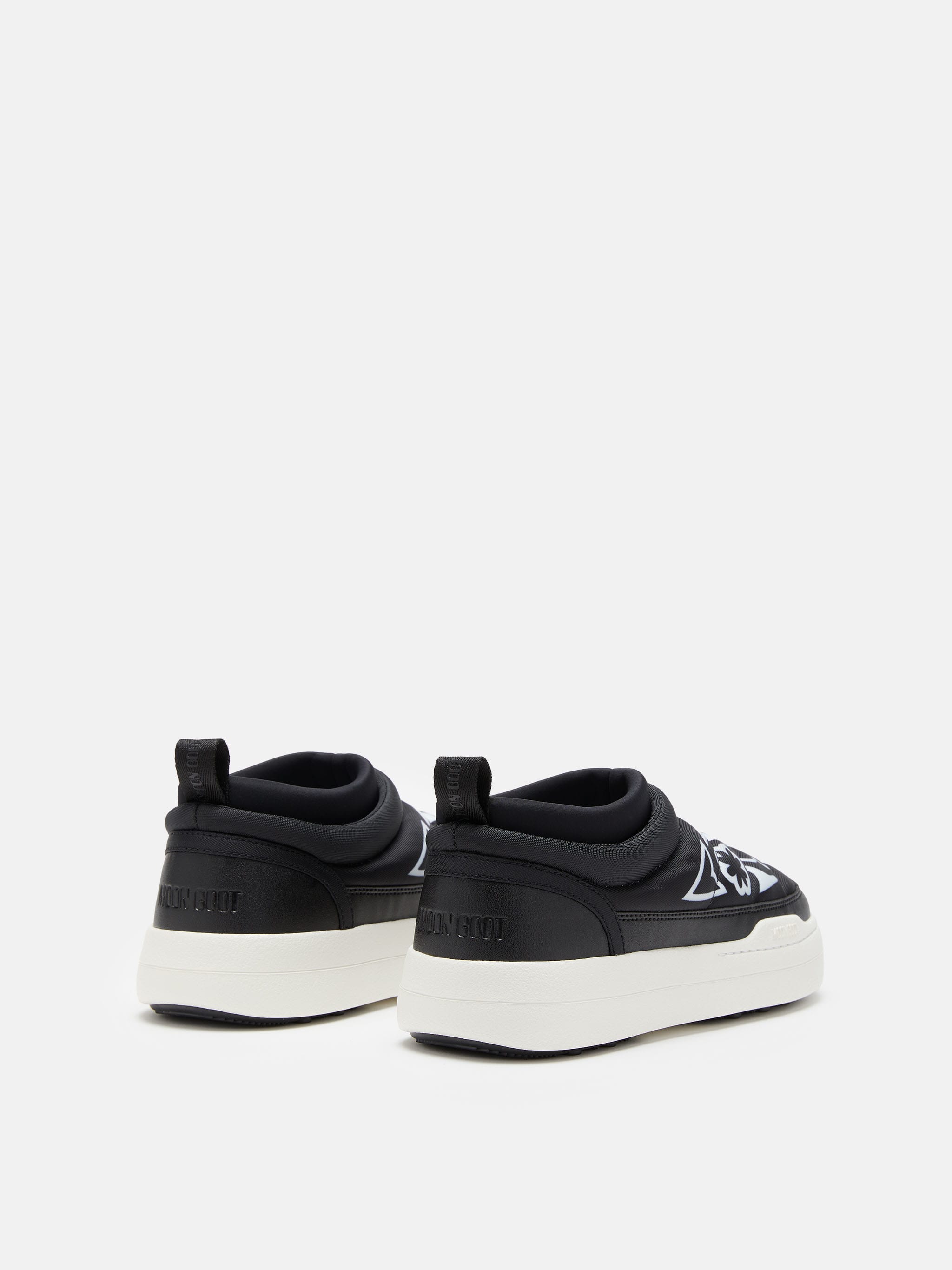 PARK SNEAKER SOFT NERO CON MOTIVO FLOREALE