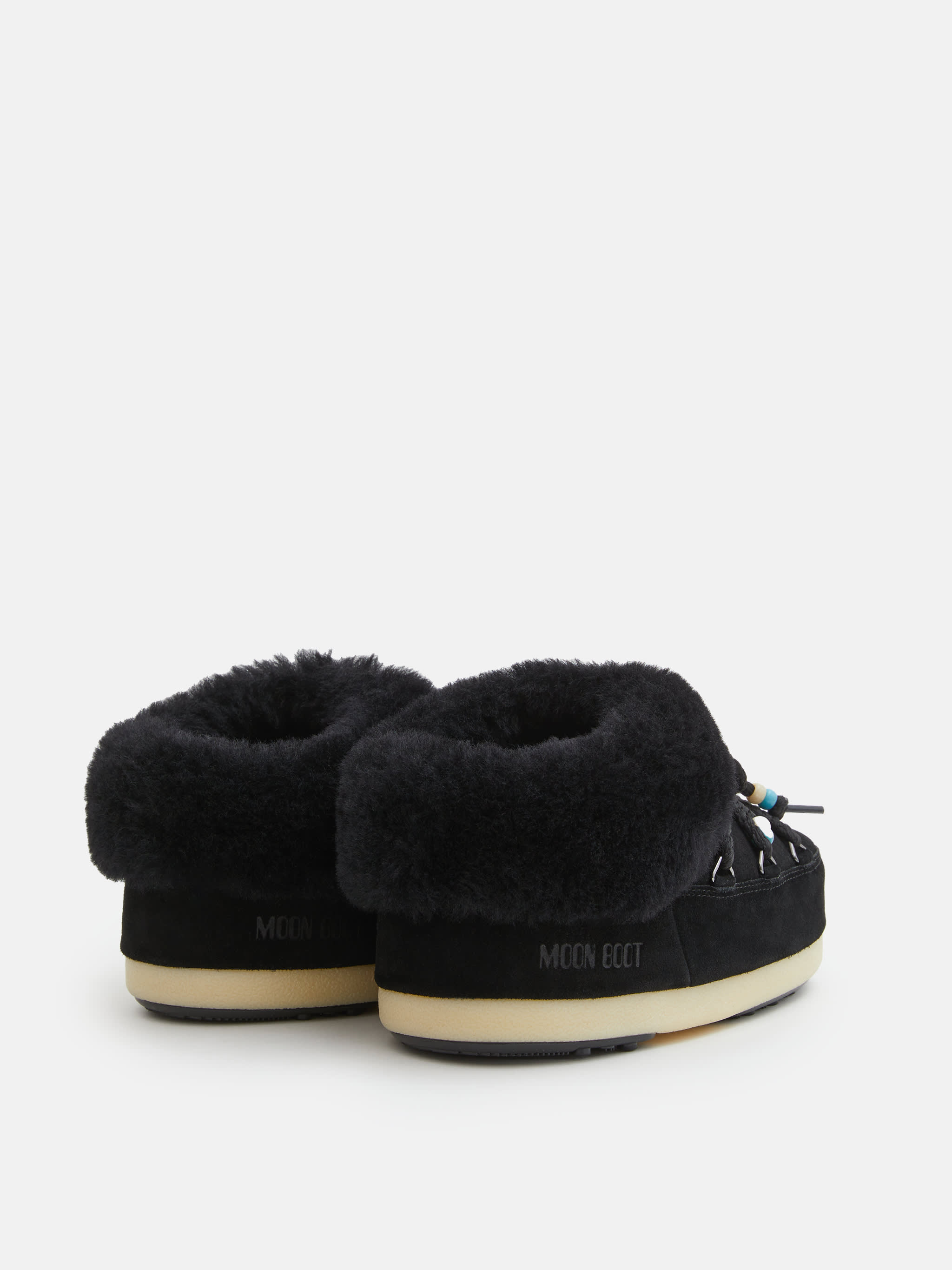 SUEDE BEADS BLACK MULES image number 1