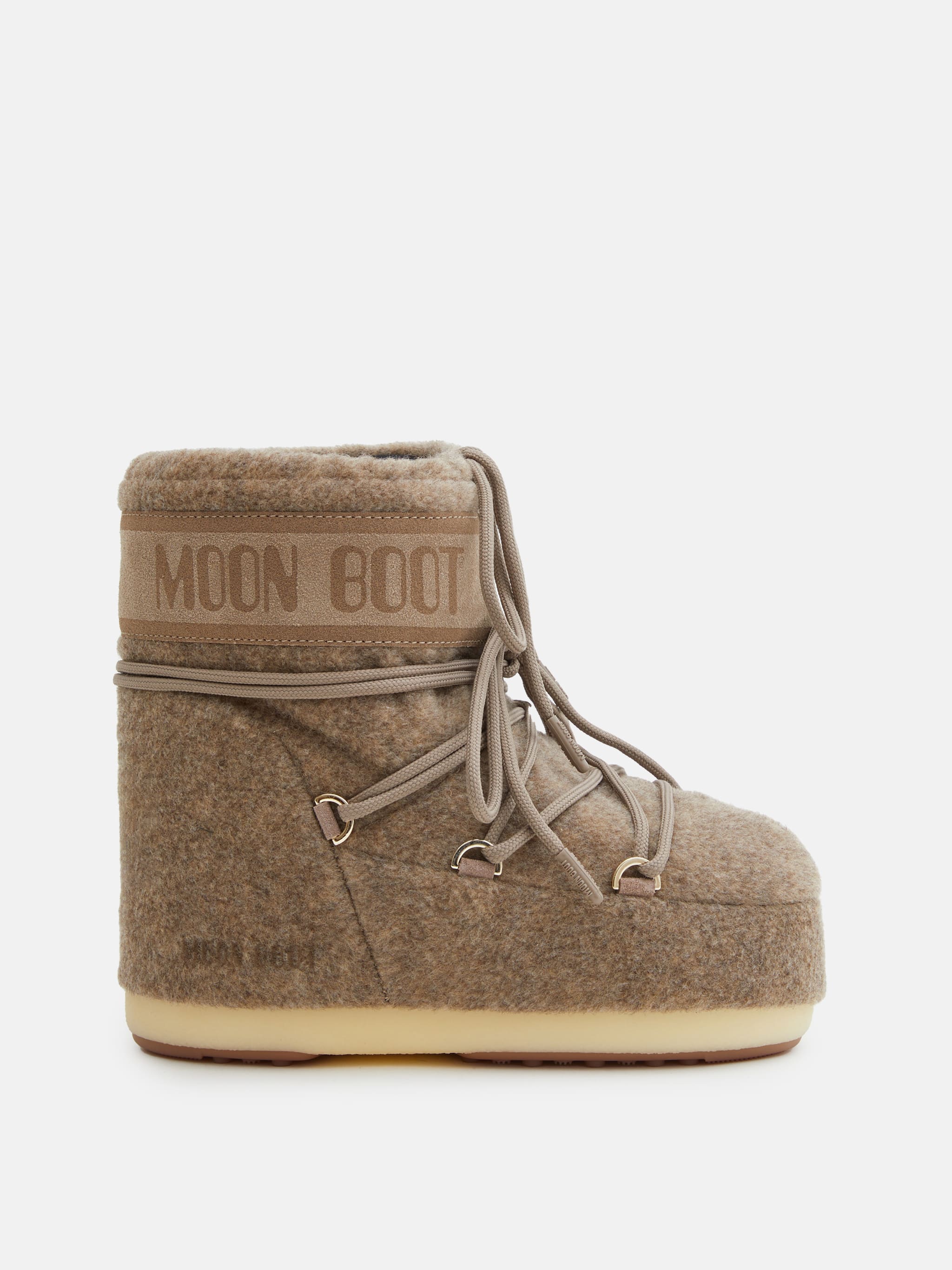 ICON LOW BEIGE FELT BOOTS