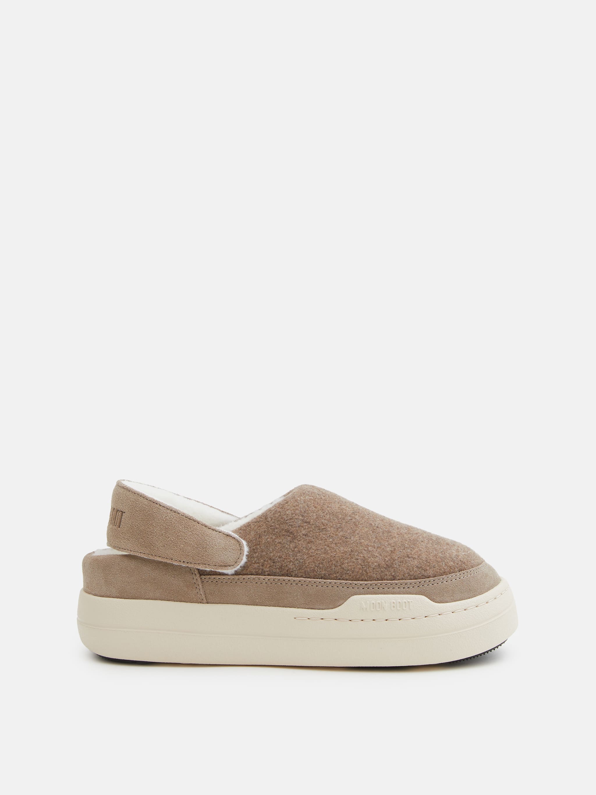 PARK BEIGE FELT CLOGS image number 0