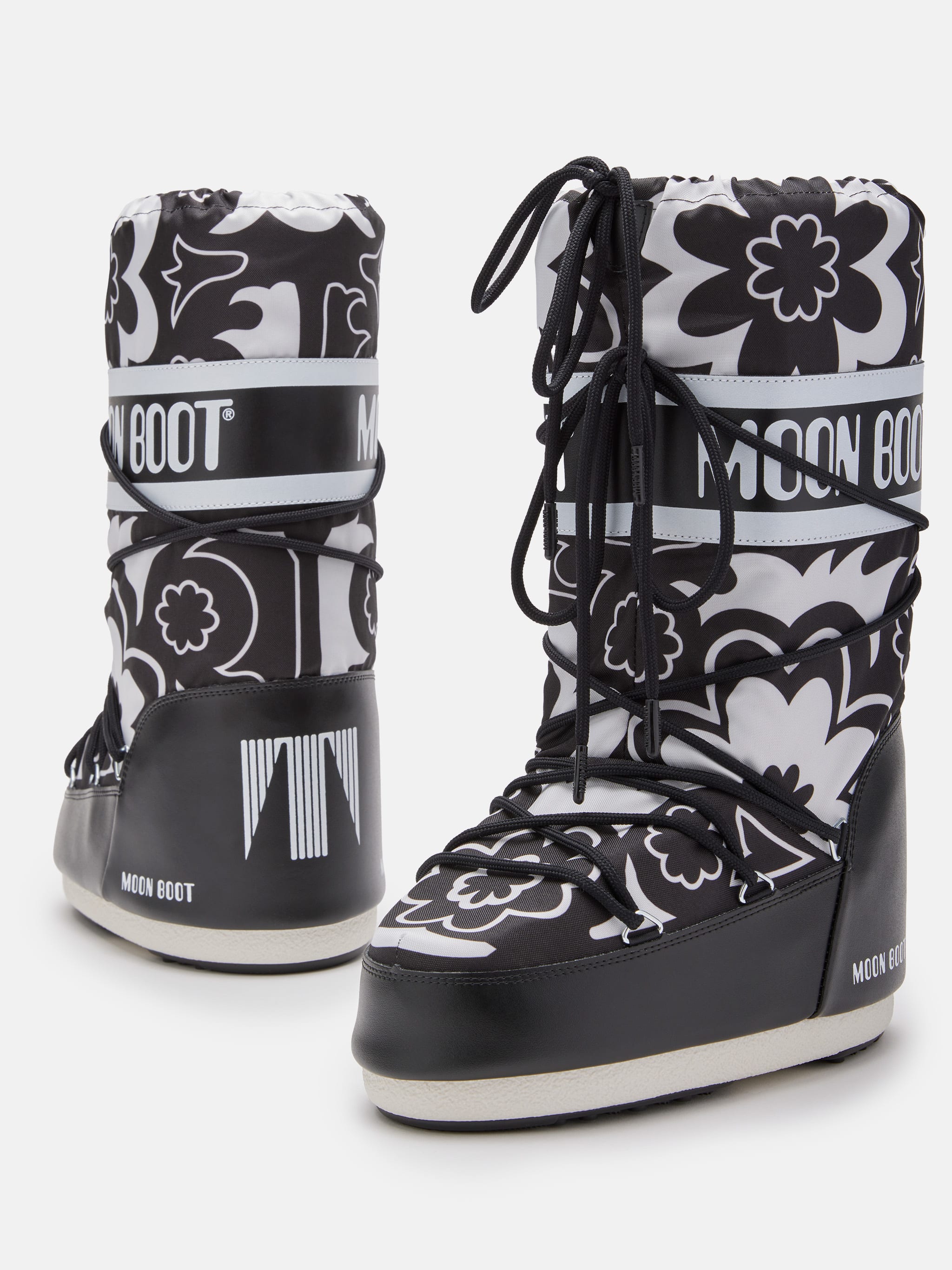 ICON FLOWER-PRINT STIEFEL SCHWARZ image number 3