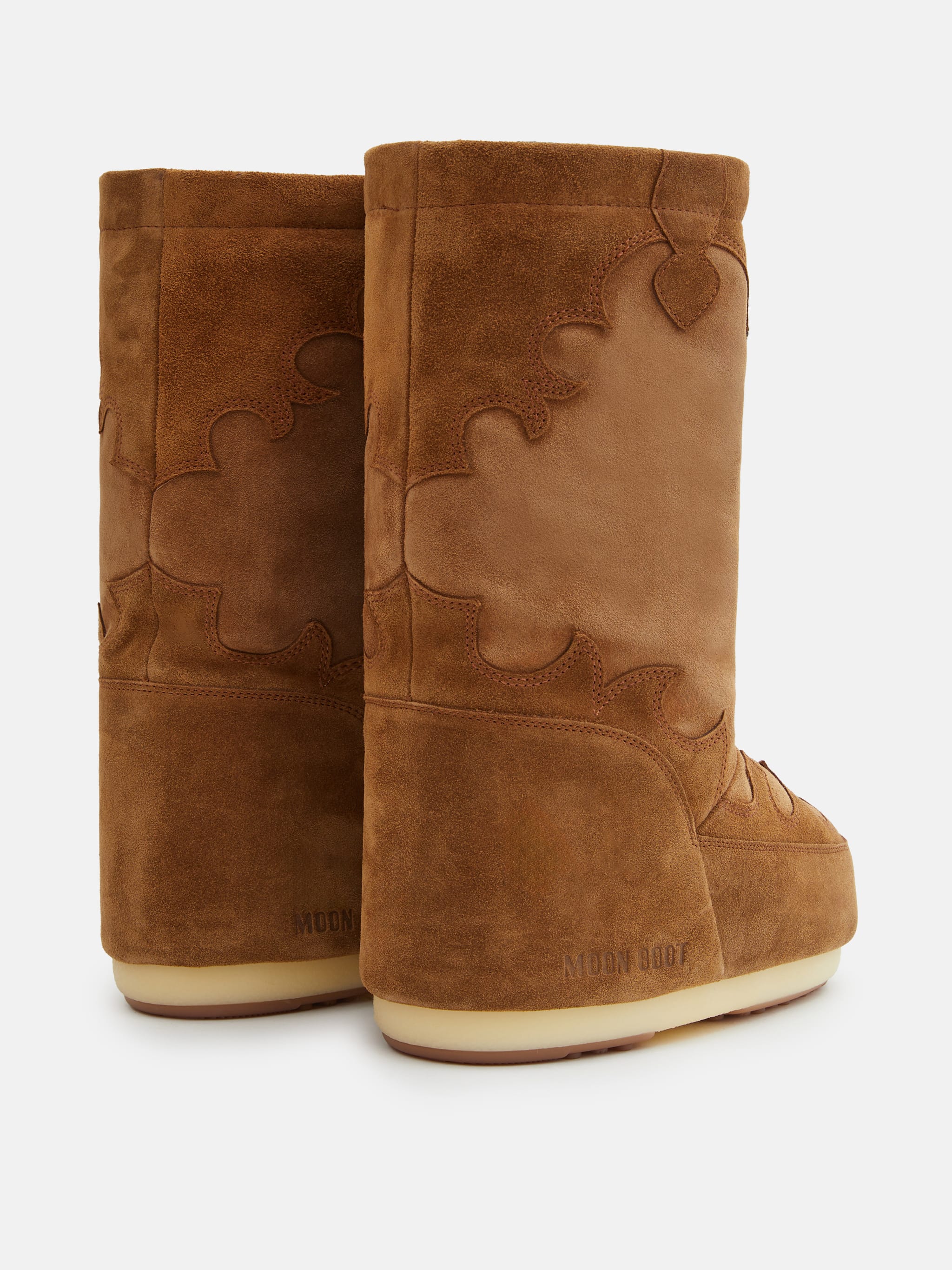 ICON SUEDE EMBROIDERY BROWN BOOTS image number 1