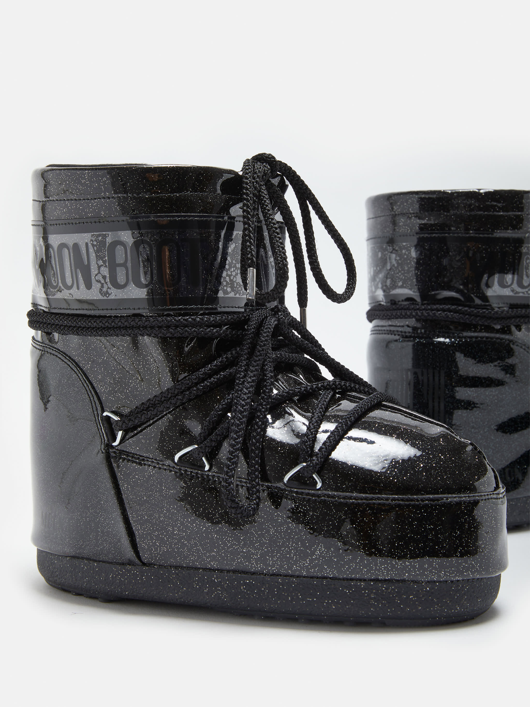 ICON LOW BLACK GLITTER BOOTS image number 3