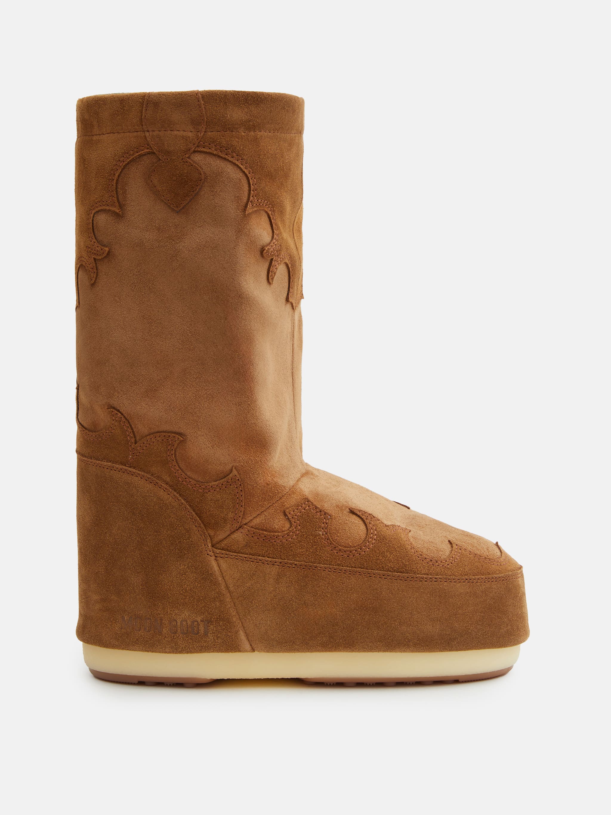 ICON SUEDE EMBROIDERY BROWN BOOTS