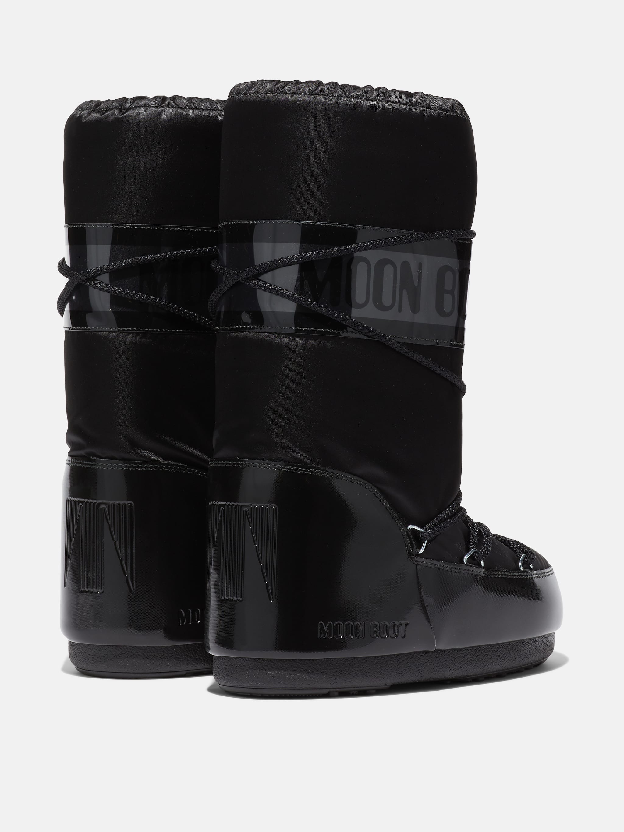 ICON GLANCE SCHWARZE SATIN STIEFEL