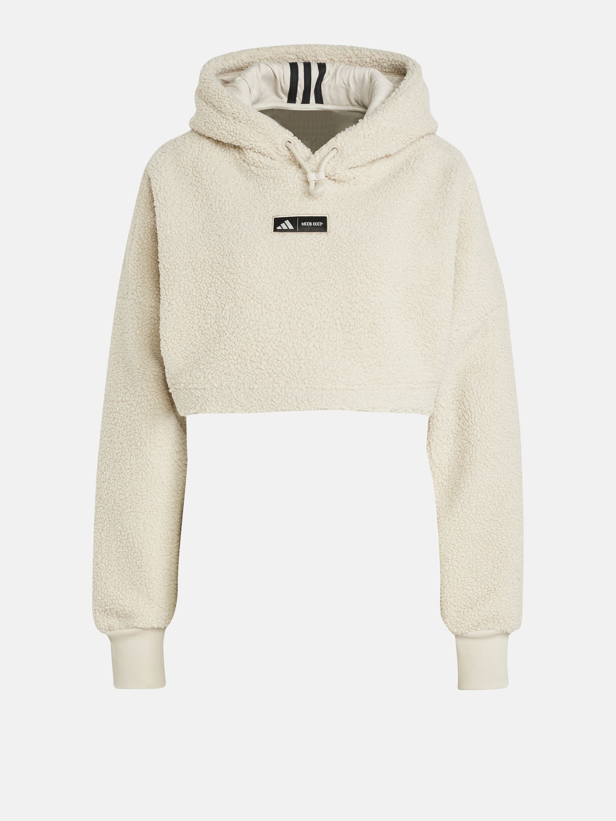 Sudadera beige corta con capucha de adidas x Moon Boot