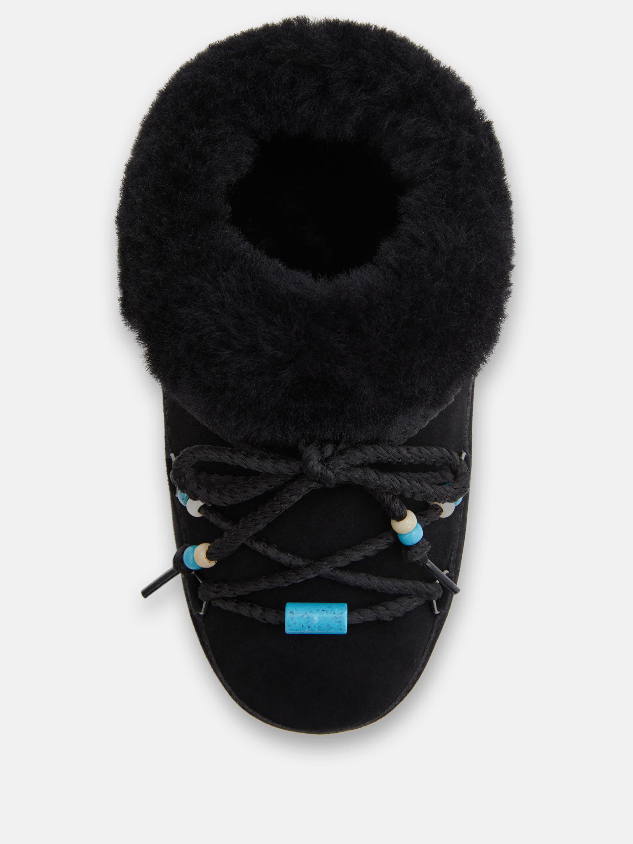 SUEDE BEADS BLACK MULES image number 2