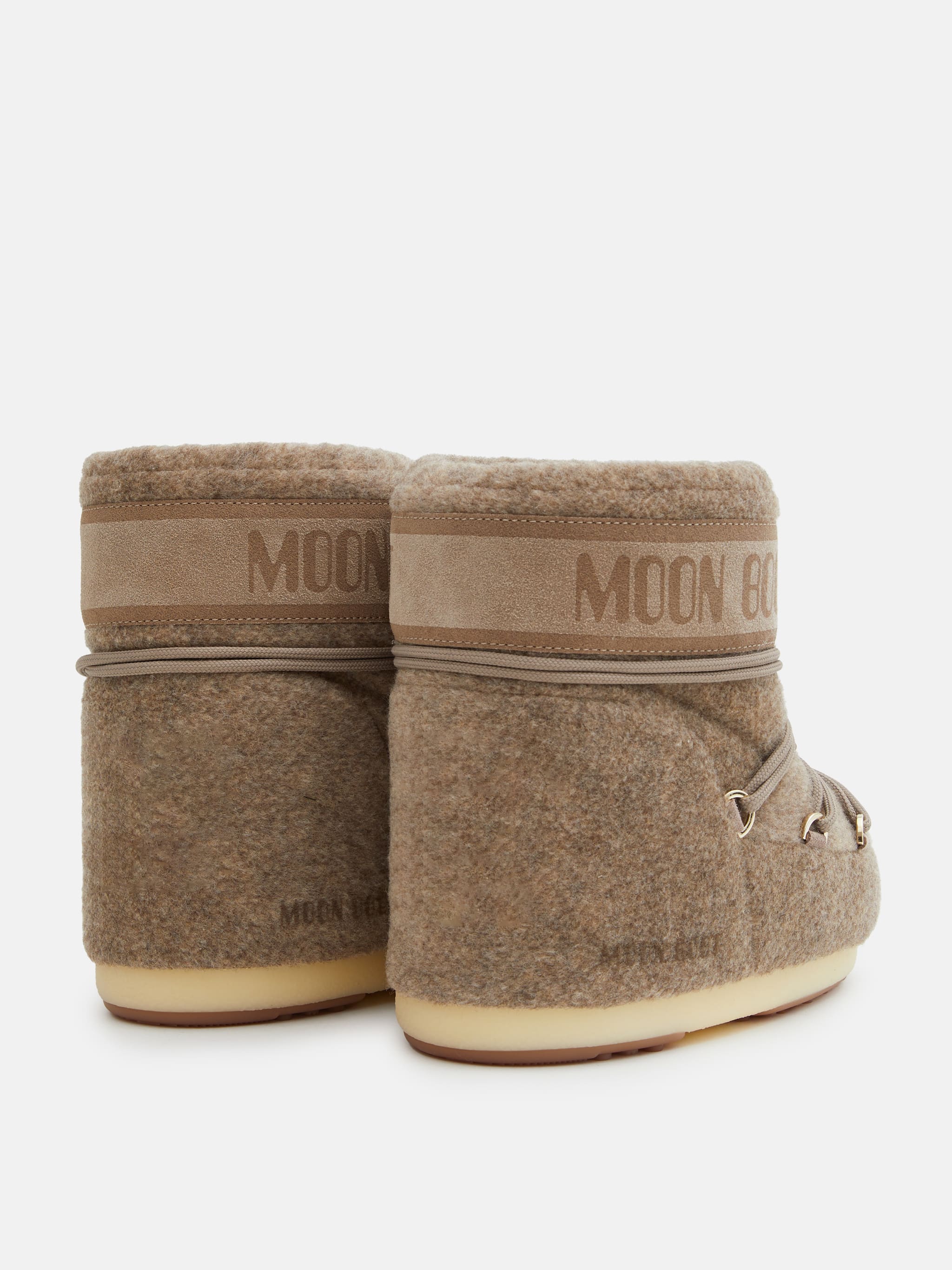 ICON LOW BEIGE FELT BOOTS