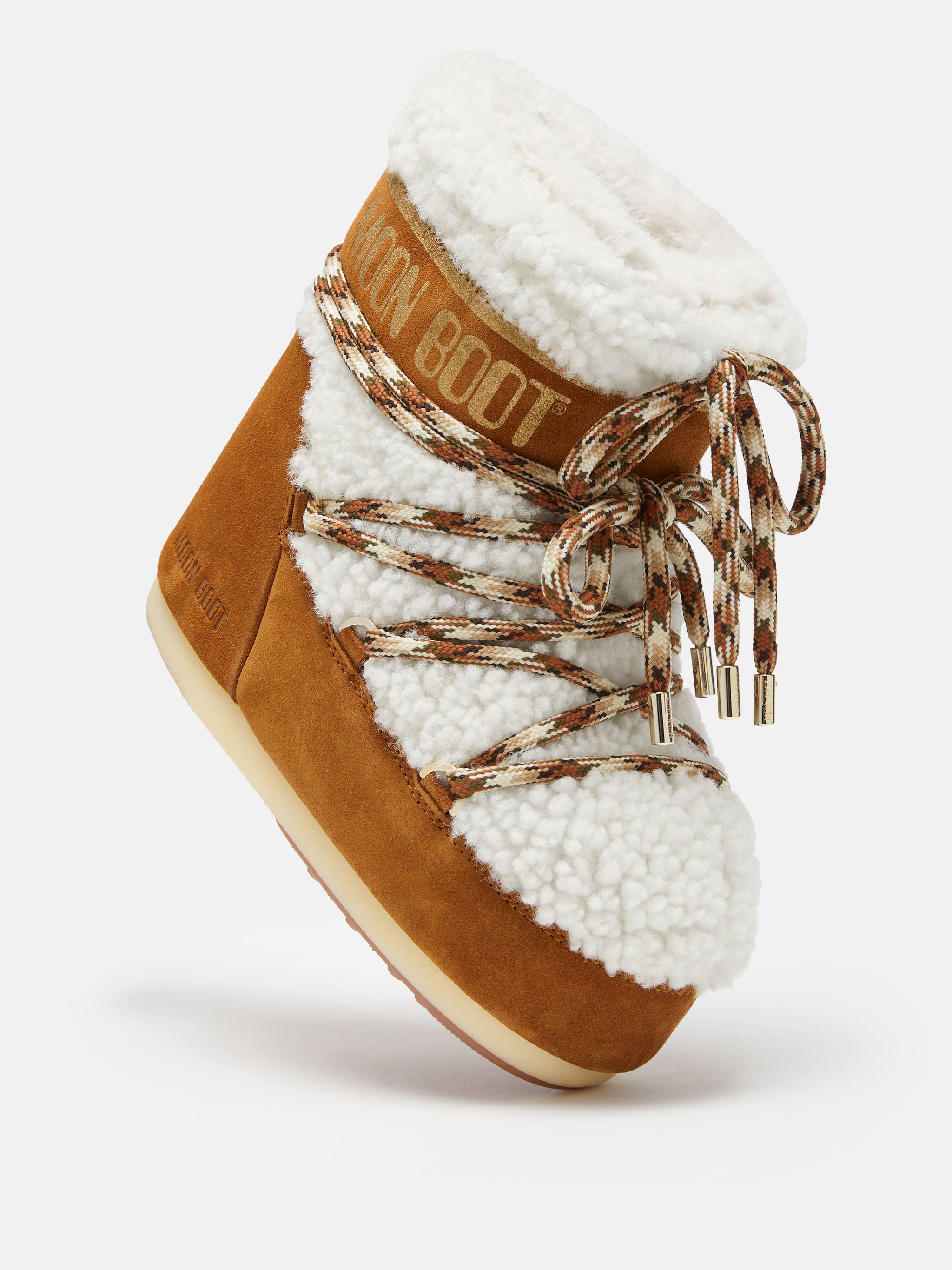 MB ICON LOW SHEARLING WHISKY/OFF WHITE image number 3