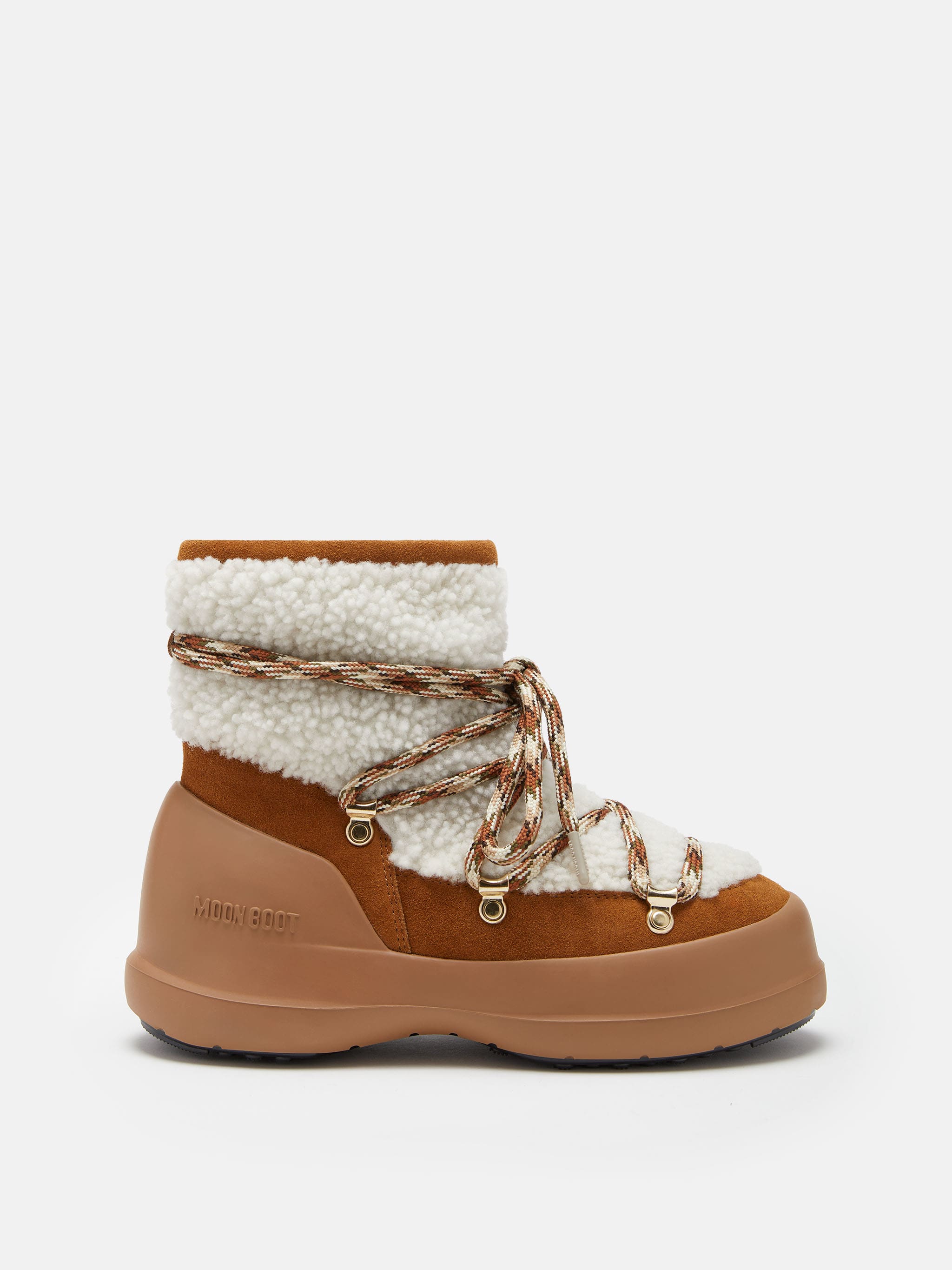 MB LUNA BOOT SHEARLING WHISKY/OFF WHITE image number 0