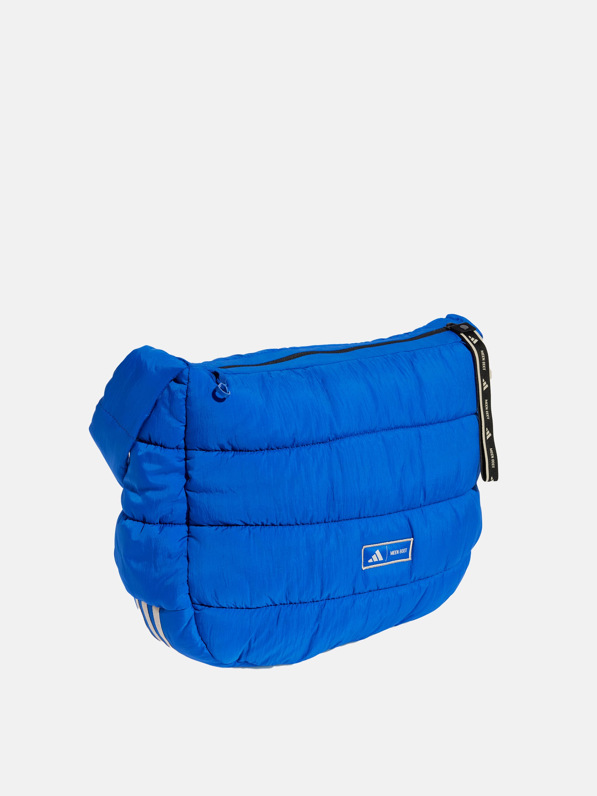 Borsa shopper blu con design imbottito adidas x Moon Boot