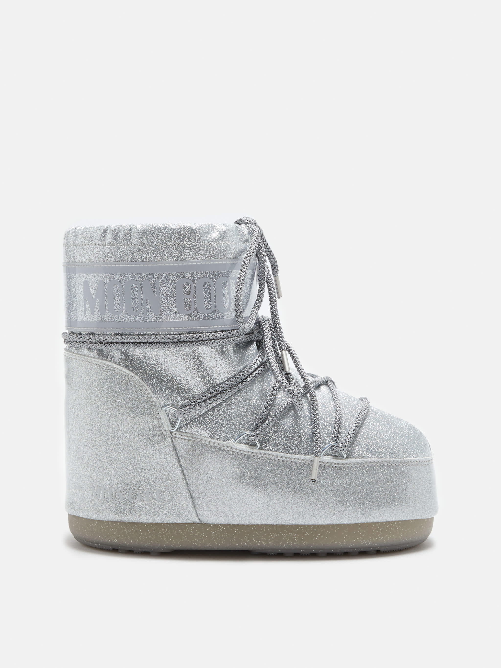 ICON LOW SILVER GLITTER BOOTS