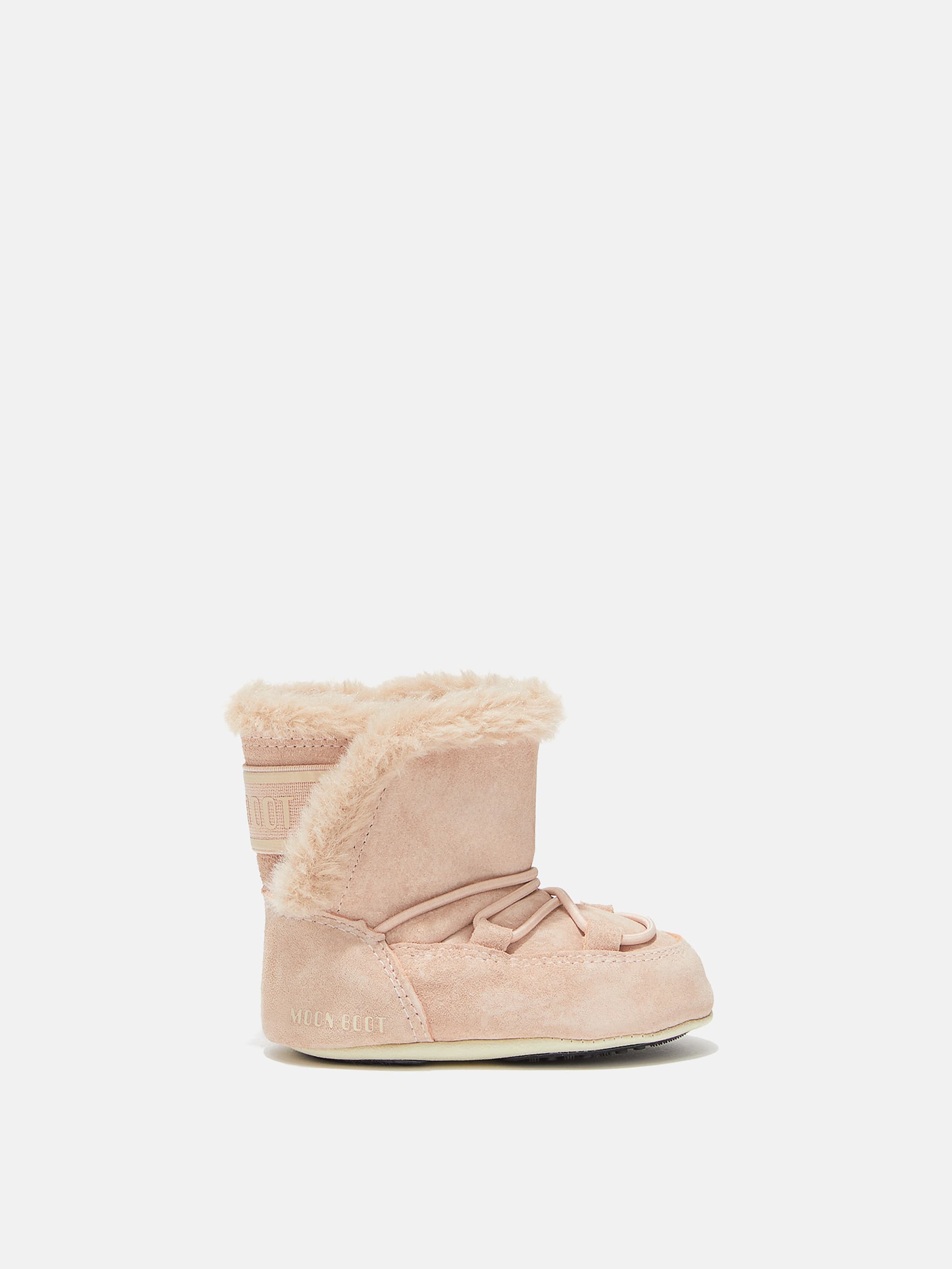 BOTTES CRIB EN DAIM ROSE PÂLE