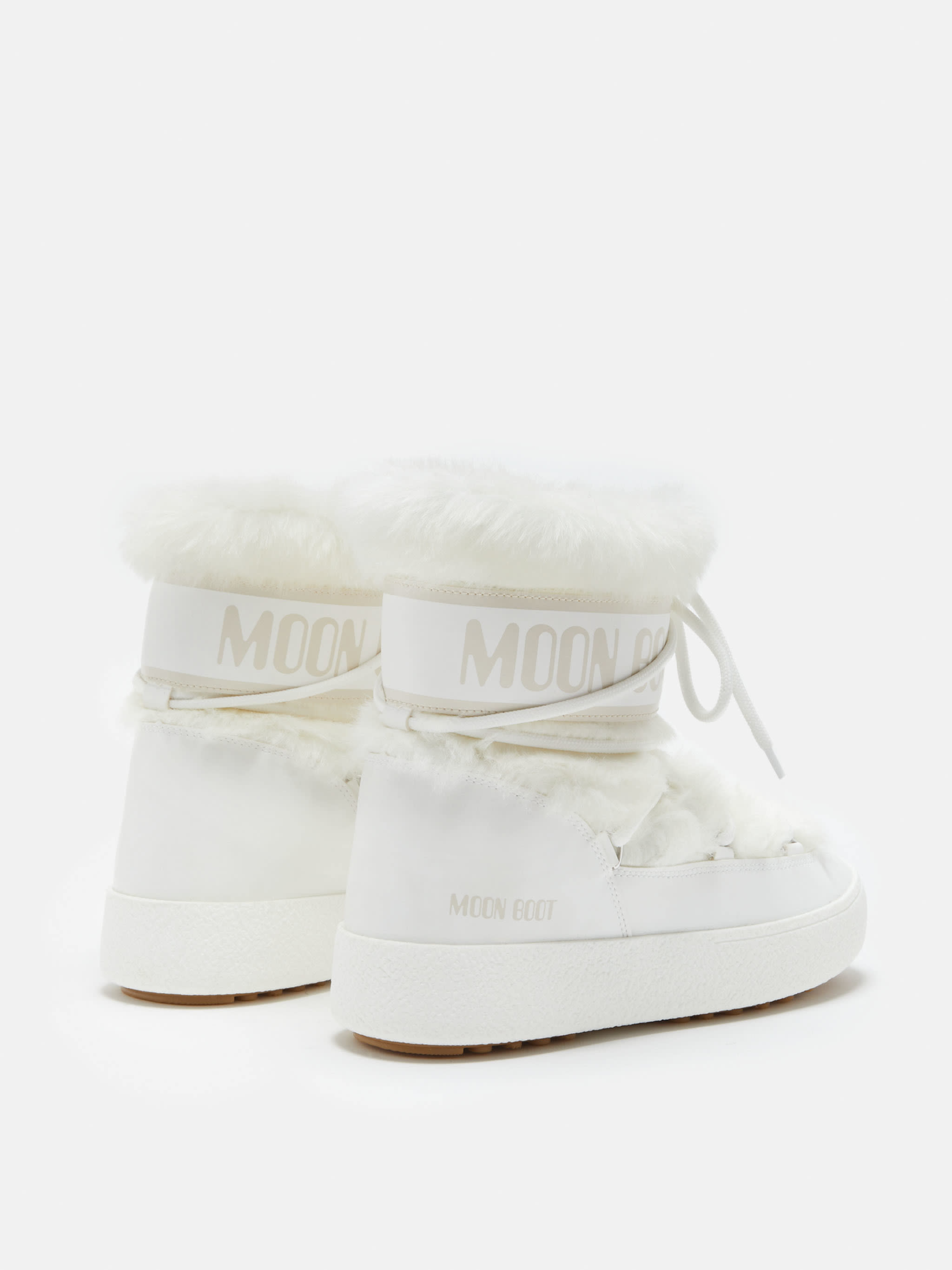 LTRACK LOW WHITE FAUX-FUR BOOTS image number 1