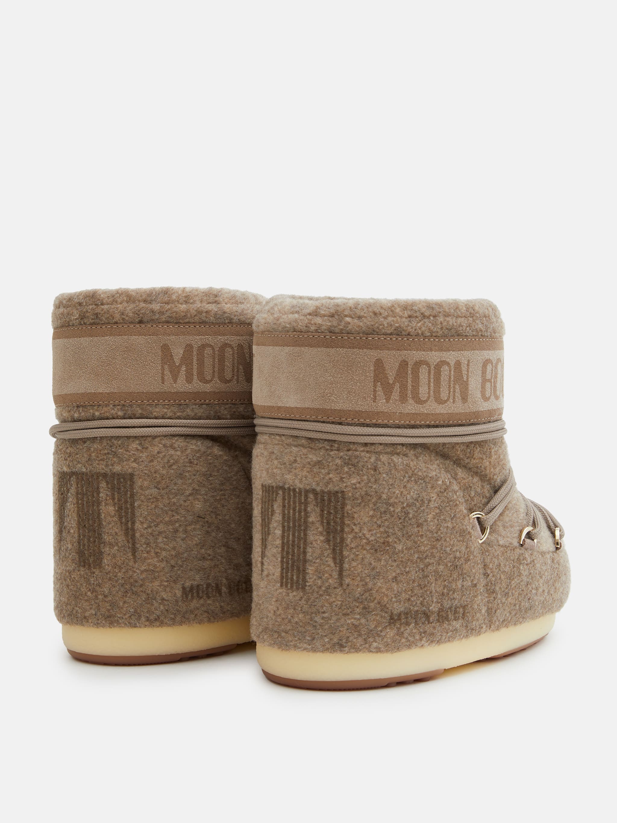 ICON LOW BEIGE FELT BOOTS