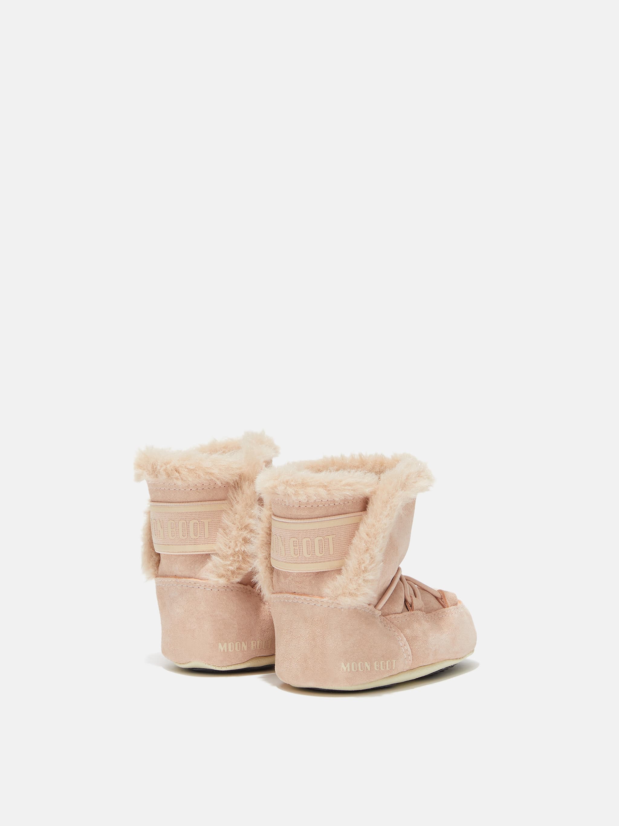 BOTTES CRIB EN DAIM ROSE PÂLE